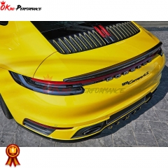 TechArt Style Dry Carbon Fiber Trunk Spoiler For Porsche 911 992 Carrera 2019-2023