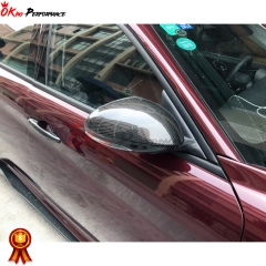 Dry Carbon Fiber Mirror Cover (Add On) For Alfa Romeo Giulia 2016-2023