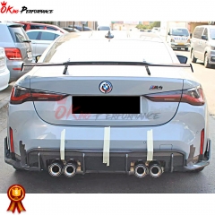 PT Style Dry Carbon Fiber Rear Spoiler GT Wing For BMW G80 M3 G82 M4 2020-2024