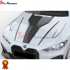M Style Dry Carbon Fiber Front Grille (add on) For BMW i4 2021-2024