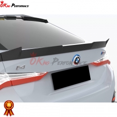 M Style Dry Carbon Fiber Roof Spoiler For BMW i4 2021-2024