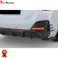 M Style Dry Carbon Fiber Rear Diffuser For BMW i4 2021-2024