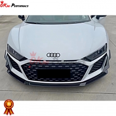 GT RWD Style Dry Carbon Fiber Front Lip For Audi R8 2019-2023