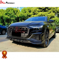 Rspider Style Dry Carbon Fiber Front Lip For AUDI Q8 2018-2022