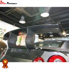 MY17-Nismo-Style Carbon Fiber Rear Spoiler (High Stand) With Braket Lamp (Red) For Nissan R35 GTR 2008-2019