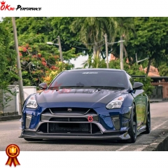 Varis MY19 Style Full Carbon Fiber Front Bumper Assemble For Nissan R35 GTR 2017-2019