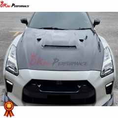 Vairs MY17 Style Double Side Carbon Fiber Cooling Hood For Nissan R35 GTR 2017-2019