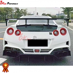 Varis MY19 Style Partial Forged Carbon Fiber Rear Bumper Assembly For Nissan R35 GTR 2017-2019