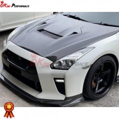 Vairs MY17 Style Carbon Fiber Cooling Hood For Nissan R35 GTR 2017-2019