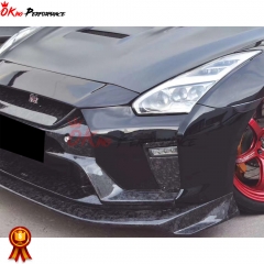 Varis MY19 Style Partial Forged Carbon Fiber Front Bumper For Nissan R35 GTR 2017-2019