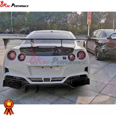 Varis MY19 Style Partial Forged Carbon Fiber Rear Bumper Assembly For Nissan R35 GTR 2017-2019