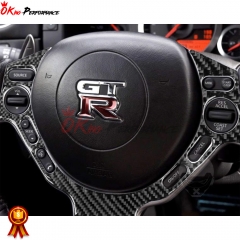 Dry Carbon Fiber Steering Wheel Cover For Nissan R35 GTR 2008-2016