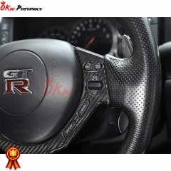 Dry Carbon Fiber Steering Wheel Cover For Nissan R35 GTR 2008-2016