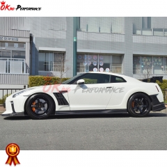 Top Secret Style Carbon Fiber Rear Fender Wheel Trim For Nissan R35 GTR 2008-2019