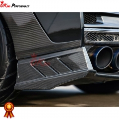 Top Secret Style Carbon Fiber Rear Fender Wheel Flare Trim Set For Nissan R35 GTR 2008-2019