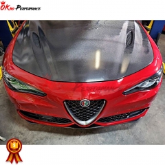 OEM Style Carbon Fiber Front Lip For Alfa Romeo Quadrifoglio 2016-2023