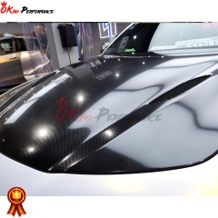 Quadrifoglio Style Dry Carbon Fiber Hood For Alfa Romeo Quadrifoglio Giulia 2016-2023