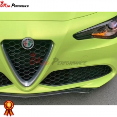 Quadrifoglio Style Carbon Fiber front lip For Alfa Romeo Giulia Base Ti 2016-2018