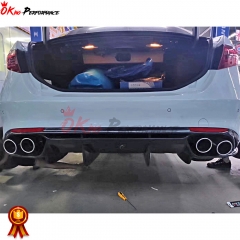 Quadrifoglio Style Carbon Fiber Rear Diffuser For Alfa Romeo Giulia Base Ti 2016-2023