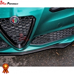Quadrifoglio Style Carbon Fiber front lip For Alfa Romeo Giulia Base Ti 2016-2018