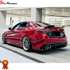 GTA Style Carbon Fiber Trunk Spoiler Rear Wing For Alfa Romeo Giulia 2016-2023