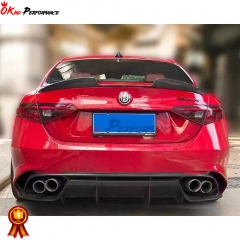 GTA Racing Edition Style Carbon Fiber Trunk Spoiler Rear Wing For Alfa Romeo Giulia 2016-2023