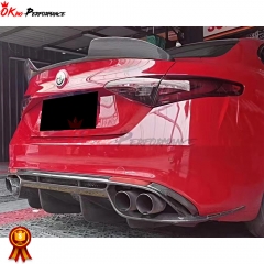 GTA Style Carbon Fiber Trunk Spoiler Rear Wing For Alfa Romeo Giulia 2016-2023