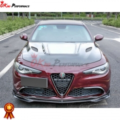 Carbon Fiber Hood With Glass For Alfa Romeo Quadrifoglio Giulia 2016-2023