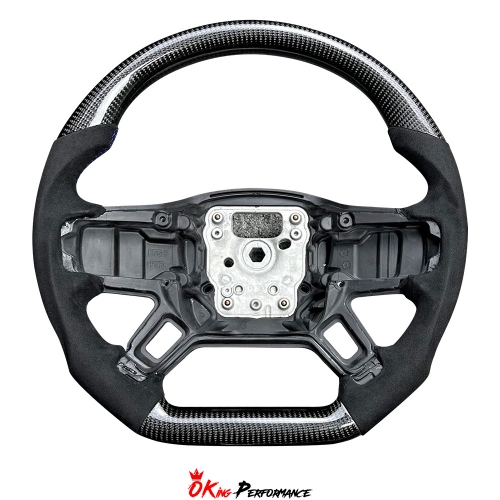 Customize Carbon Fiber & Alcantara With Center Trim Steering Wheel For Land Rover Defender