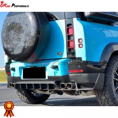 Oking Style PP Rear Diffuser With Exhaust Tips For Land Rover Defender