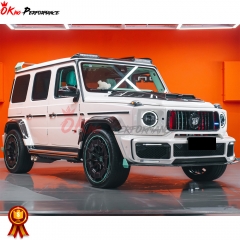 G900 Rocket Style Dry Carbon Fiber Wide Fender Wheels Flares For Mercedes Benz G Class W464 G63 AMG BRABUS 2019-2022