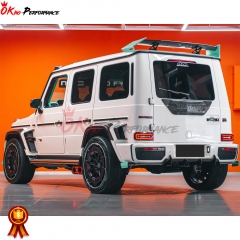 G900 Rocket Style Dry Carbon Fiber Wide Fender Wheels Flares For Mercedes Benz G Class W464 G63 AMG BRABUS 2019-2022