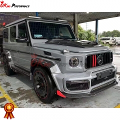 G900 Rocket Style Dry Carbon Fiber Front Grille For Mercedes Benz G Class W464 G63 AMG BRABUS 2019-2022