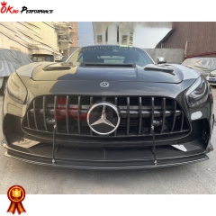 Black Series Style Half Dry Carbon Fiber Front Bumper For Mercedes-Benz AMG GT GTS GTC GTR 2015-2019