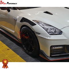 MY20 NISMO Style Carbon Fiber Front Fender Vent Duct For Nissan R35 GTR 2008-2019
