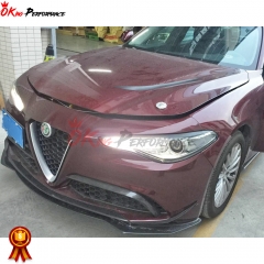 Dry Carbon Fiber Headlight Eyebrows Eye Lid Trim For Alfa Romeo Giulia 2016-2023