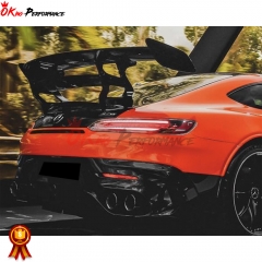 Black Series Style Dry Carbon Fiber Rear Spoiler (With LED) For Mercedes-Benz AMG GT GTS GTC GTR 2015-2019