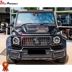 Brabus Style Dry Carbon Fiber LED Front Roof Lighting Spoiler For Mercedes Benz G Class W464 G500 AMG G63 2018-2020