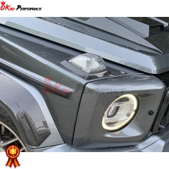 Dry Carbon Fiber Turn Signal Light Cover For Mercedes Benz G Class W464 G63 AMG BRABUS 2019-2022