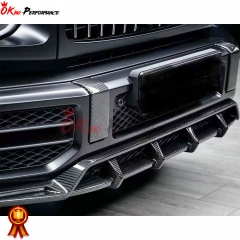TopCar Style Dry Carbon Fiber Front Bumper Trims For Mercedes Benz G Class W464 AMG G63 2018-2020