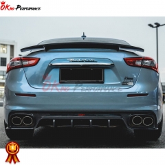 CMST V2 Style Carbon Fiber Rear Trunk Wing Spoiler For Maserati Ghibli 2014-2021