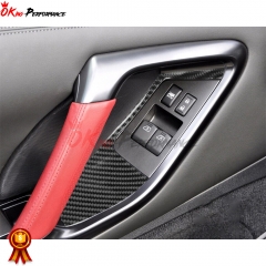 Dry Carbon Fiber Interiors Door Panel Cover Trim For Nissan R35 GTR 2008-2016