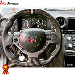 Customize Carbon Fiber Steering Wheel (Alcantara) For Nissan R35 GTR 2008-2016