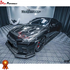 CMST V2 Style Half Carbon Fiber Front Bumper For Nissan R35 GTR 2008-2016