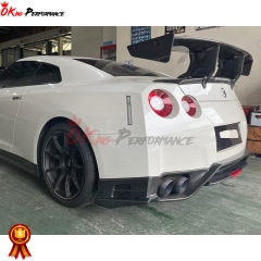 Top Secret V2 Style Carbon Fiber Rear Diffuser Lip (With Lamp) For Nissan R35 GTR 2008-2016