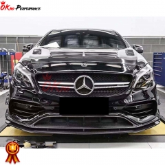 Varis-Style Carbon Fiber Hood For Mercedes-Benz A-class W176 A180 A200 A250 A260 A45 AMG 2013-2017