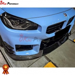 TAKD Style Dry Carbon Fiber Front Canards For BMW G87 M2 2023