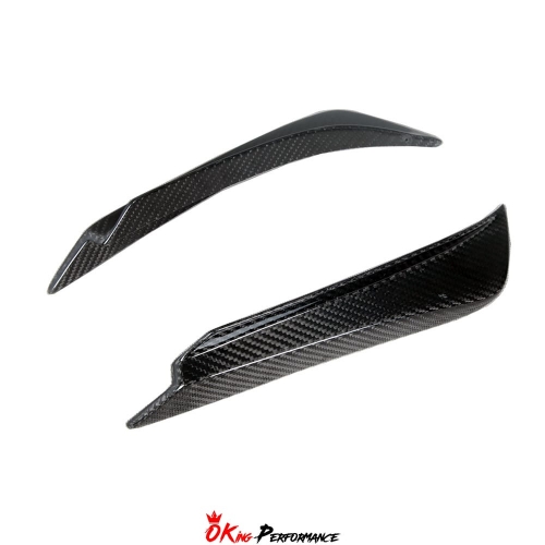 SD Style Dry Carbon Fiber Front Bumper Canards For Maserati MC20