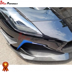 SD Style Dry Carbon Fiber Front Bumper Canards For Maserati MC20