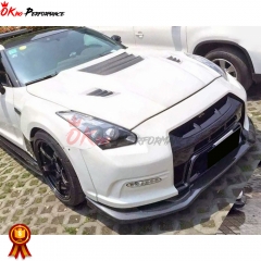 MY13 Vairs Style Carbon Fiber Front Lip (Only For 2013 Varis Bumper) For Nissan R35 GTR 2008-2016